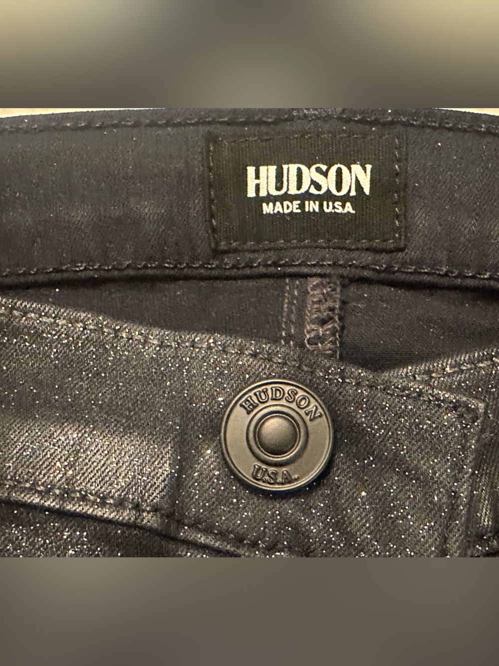 Hudson Jeans Women’s Black Sparkle Slim Jeans